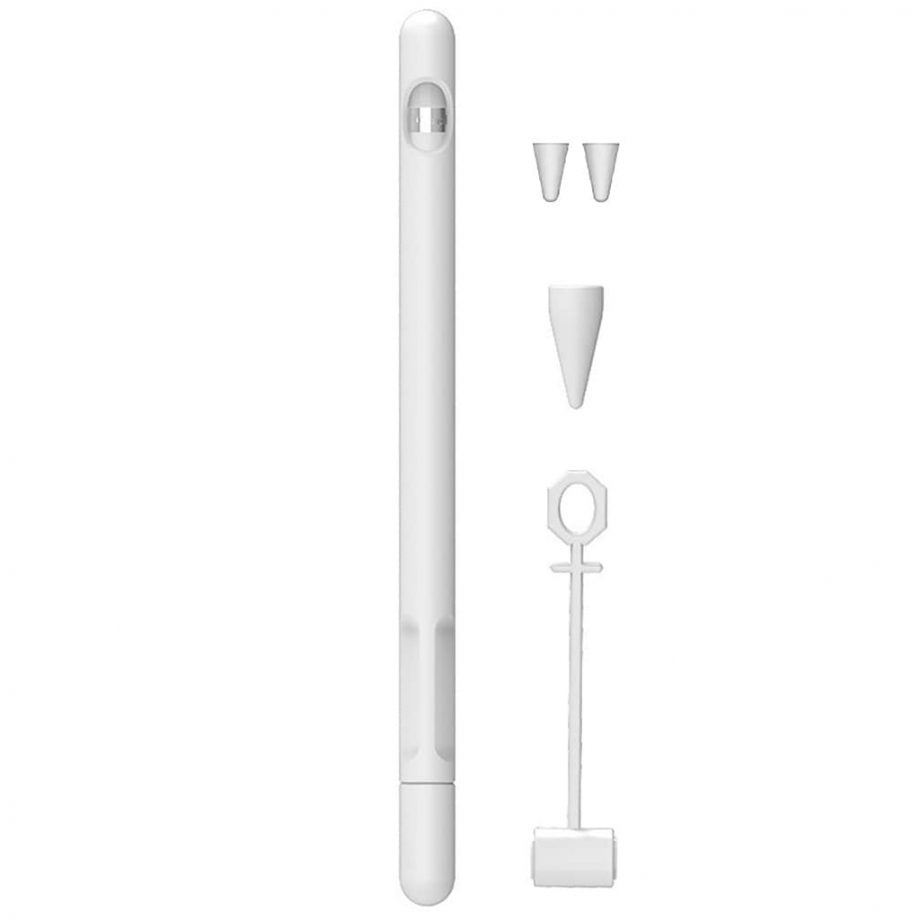 Apple pencil silicone grip case cover -white 1st gen