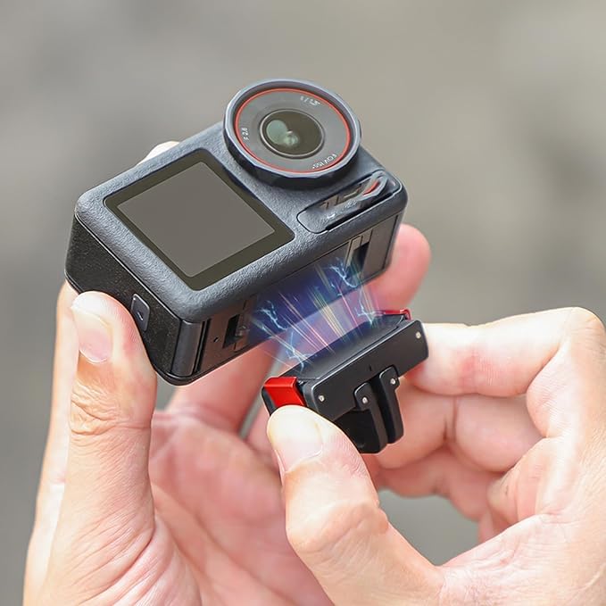 Magnetic Foldable Adapter Mount Compatible for DJI Osmo Action 5pro/4/3/2 Quick Release Adapter Extension with 1/4th Screw Adapter Base