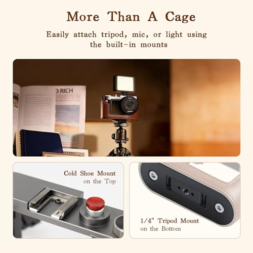 OTOG Cage for DJI Osmo Action 5 Pro/Action 4/Action 3, Metal Frame Vintage Camera Cage