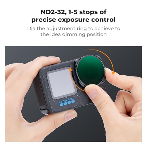 Precision-engineered multicoated HD optical glass for GoPro Hero 13, 12, 11, 10, and 9 ND filters, ensuring optimal light reduction.