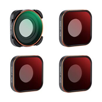 K&F Concept 4-pack ND and CPL lens filter kit for GoPro Hero12, Hero11, Hero10, and Hero9 Black cameras.