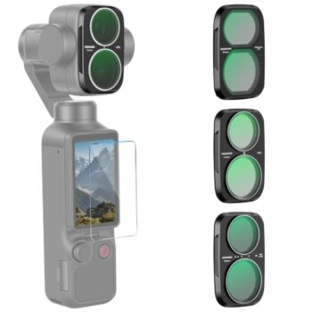 NEEWER Clarity+ ND/CPL/Effect Filter Compatible with DJI Osmo Pocket 4P | HD Optical, Variable ND Neutral Density ND2-32, Circular Polarizer Black Diffusion 1/4 Filter for Mist Cinematic Effect Metal