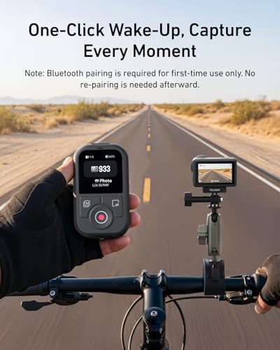 TELESIN T13 Bluetooth Remote for DJI Osmo Action 6/5 Pro/4 & Osmo 360, HD Color Screen Wireless Camera Remote, 60m Long Range, Waterproof, 8H Battery, Photo Video Time-Lapse Control