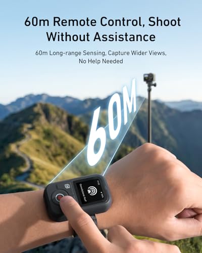 TELESIN T13 Bluetooth Remote for DJI Osmo Action 6/5 Pro/4 & Osmo 360, HD Color Screen Wireless Camera Remote, 60m Long Range, Waterproof, 8H Battery, Photo Video Time-Lapse Control