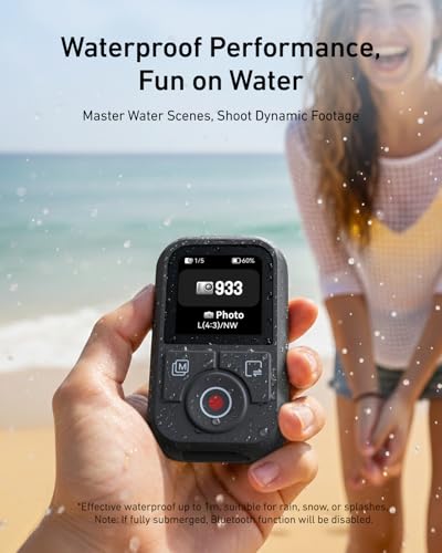 TELESIN T13 Bluetooth Remote for DJI Osmo Action 6/5 Pro/4 & Osmo 360, HD Color Screen Wireless Camera Remote, 60m Long Range, Waterproof, 8H Battery, Photo Video Time-Lapse Control