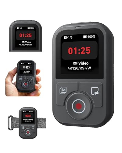 TELESIN T13 Bluetooth Remote for DJI Osmo Action 6/5 Pro/4 & Osmo 360, HD Color Screen Wireless Camera Remote, 60m Long Range, Waterproof, 8H Battery, Photo Video Time-Lapse Control