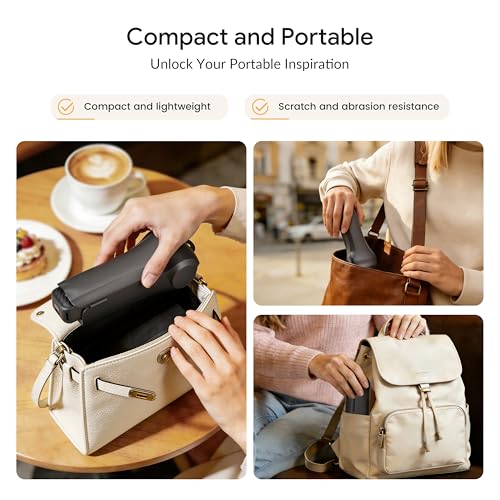 Protective Case for DJI Osmo Pocket 4/Pocket 3 Gimbal & Screen Protection | ABS Hard Shell Impact-resistant, Storage 3 Filter (CPL/ND/Wide Angle Lens), Silicone-like Texture, Portable Travel Cover
