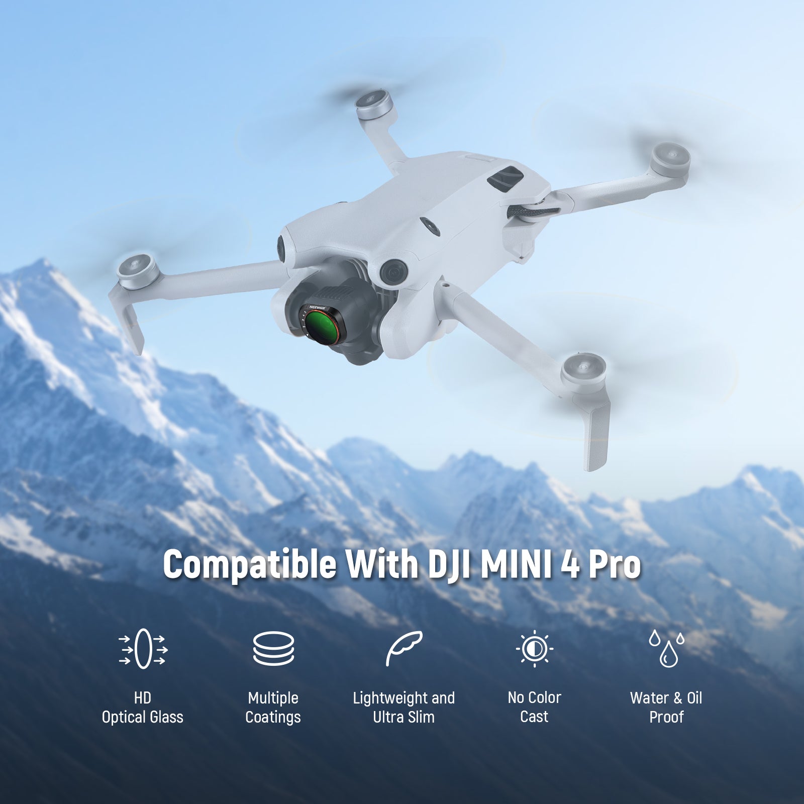 NEEWER Variable ND Filter Set For DJI Mini 4 Pro (2-32+64-512)