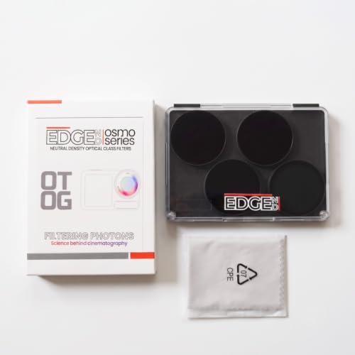 EdgeND 4ND Filter Pack Compatible for DJI OSMO Action 6 Multilayer Nano Coated Push Fit Corning HD No Colour Cast (CPL ND8 ND16 ND32) -4Pack