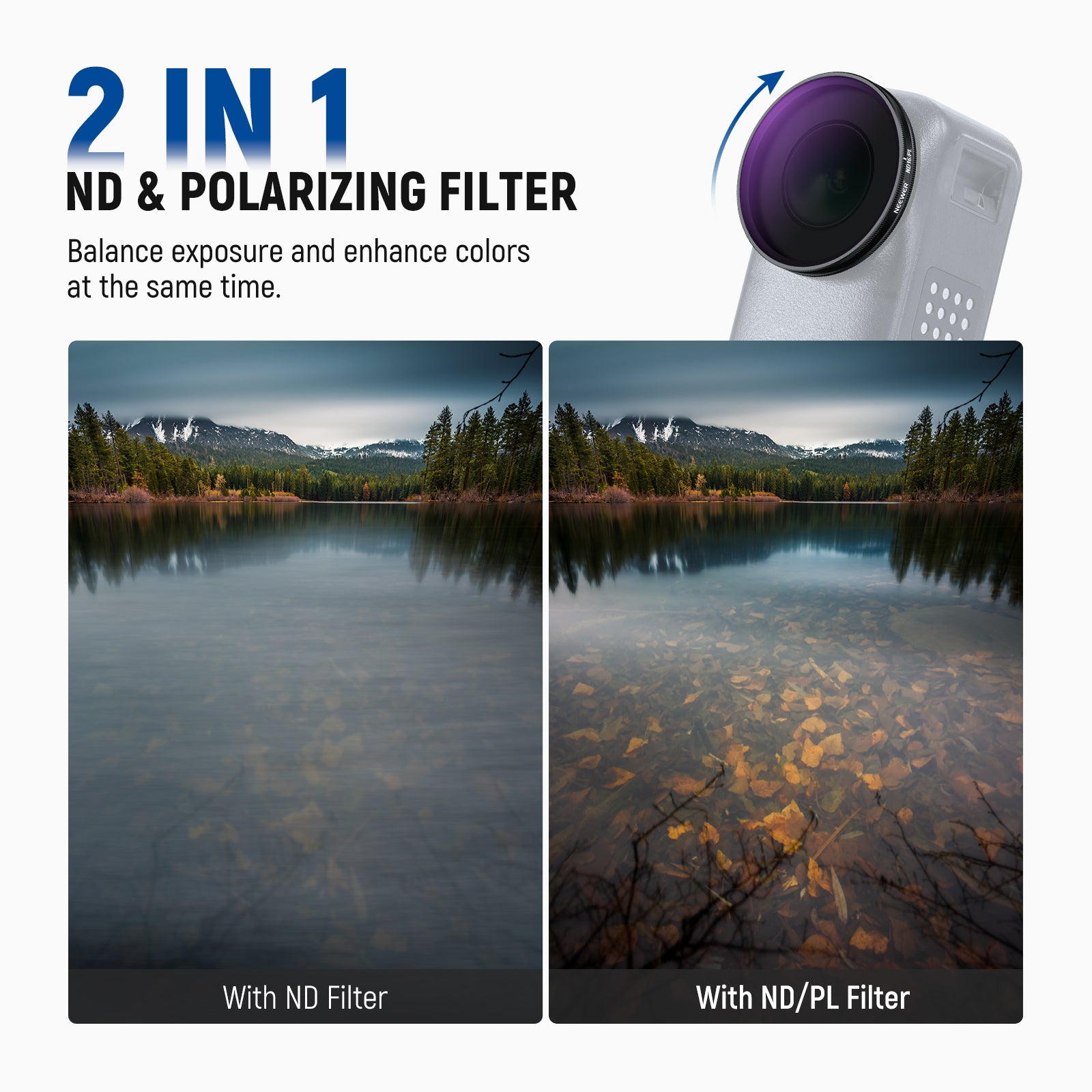 NEEWER ND Filter Set For DJI Osmo Nano (CPL+ND8/16/32) Set of 4 Lens