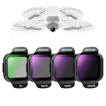 NEEWER ND Filter Set Compatible with DJI Flip/Lito X1 Drone (4 Pack), ND16 ND64 ND256 CPL