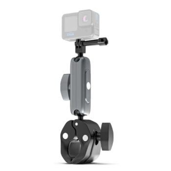 Motorbike Bicycle MTB Handlebar Clamp Action Camera Mount for Vlogging Compatible with GoPro,OSMO,Insta Camera Antishake 360 (Aluminium Alloy ActionCam Mount1)