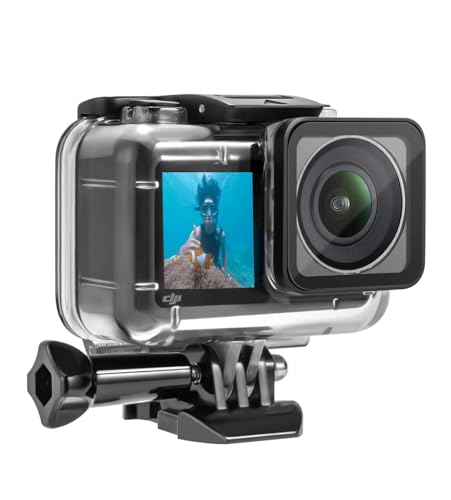 45mt Underwater Diving Waterproof Case Cover Housing Shell Compatible for DJI OSMO Action Pro 5 Action 4/3 Camera (Moisture Pads, Mount & Thumb Screw)