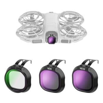NEEWER CPL + ND Filter Set Compatible with DJI NEO 2 Only, 3 Pack Snap On Drone Camera Lens Accessories Kit Neutral Density (ND8/32) Circular Polarizing Filter Polarizer Multicoated HD Glass, FL-N72