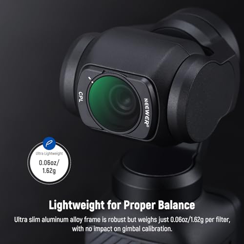 Comprehensive NEEWER 4-pack magnetic filter kit for DJI Osmo Pocket 3, including ND16, ND64, ND256, and CPL filters for versatile shooting.