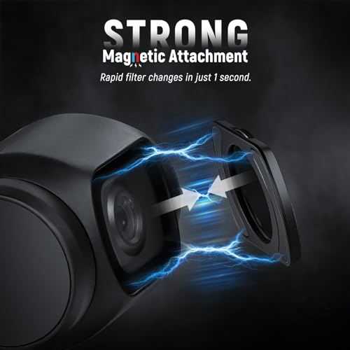 High-definition multi-coated optical glass filter with magnetic quick-attach system for DJI Osmo Pocket 3.