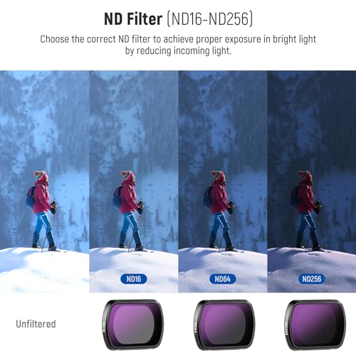 NEEWER magnetic CPL filter kit ensuring cinematic smooth video and glare reduction for DJI Osmo Pocket 3 outdoor filming.